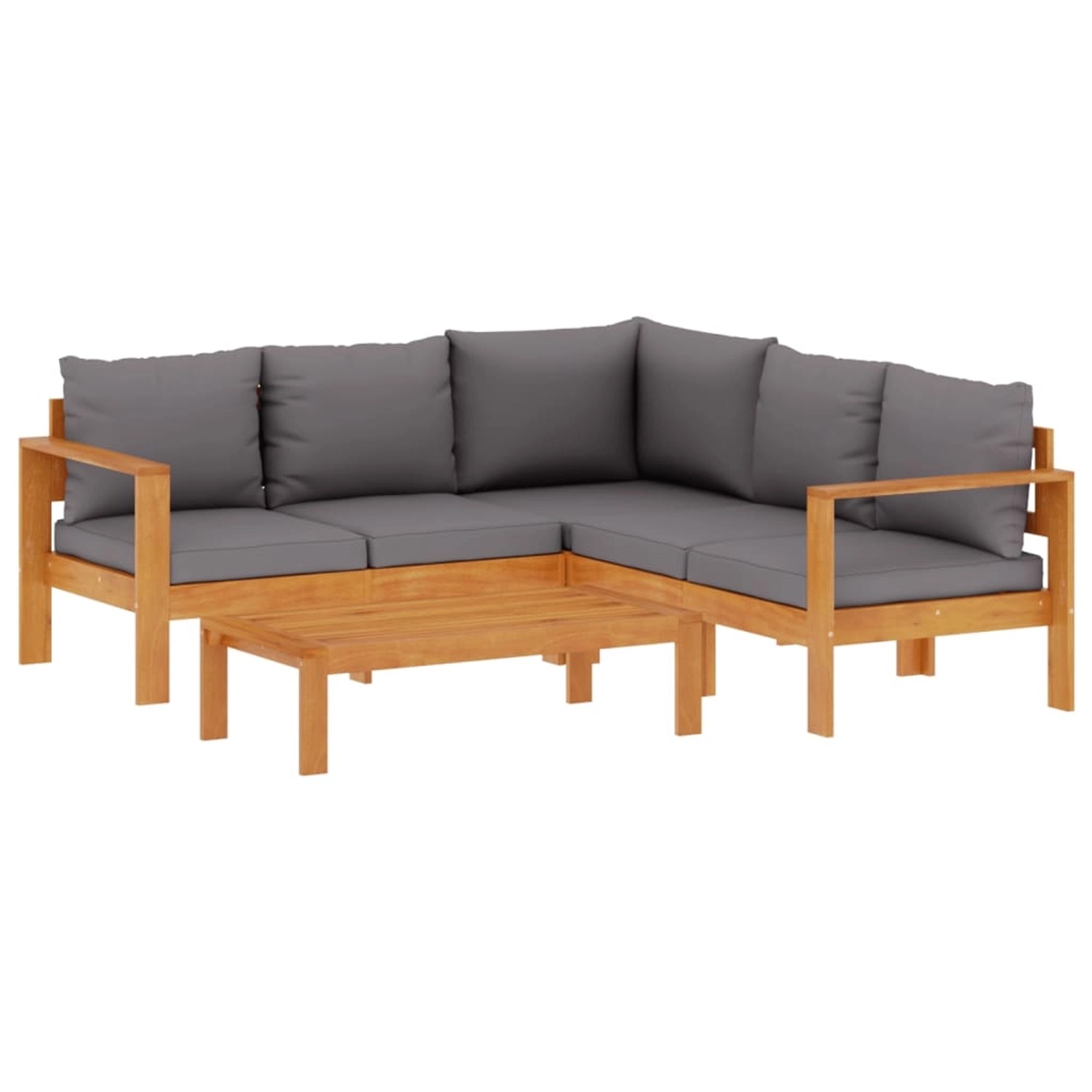 vidaXL 4-Tlg Garten-Sofagarnitur mit Kissen Massivholz Akazie 3214861 günstig online kaufen