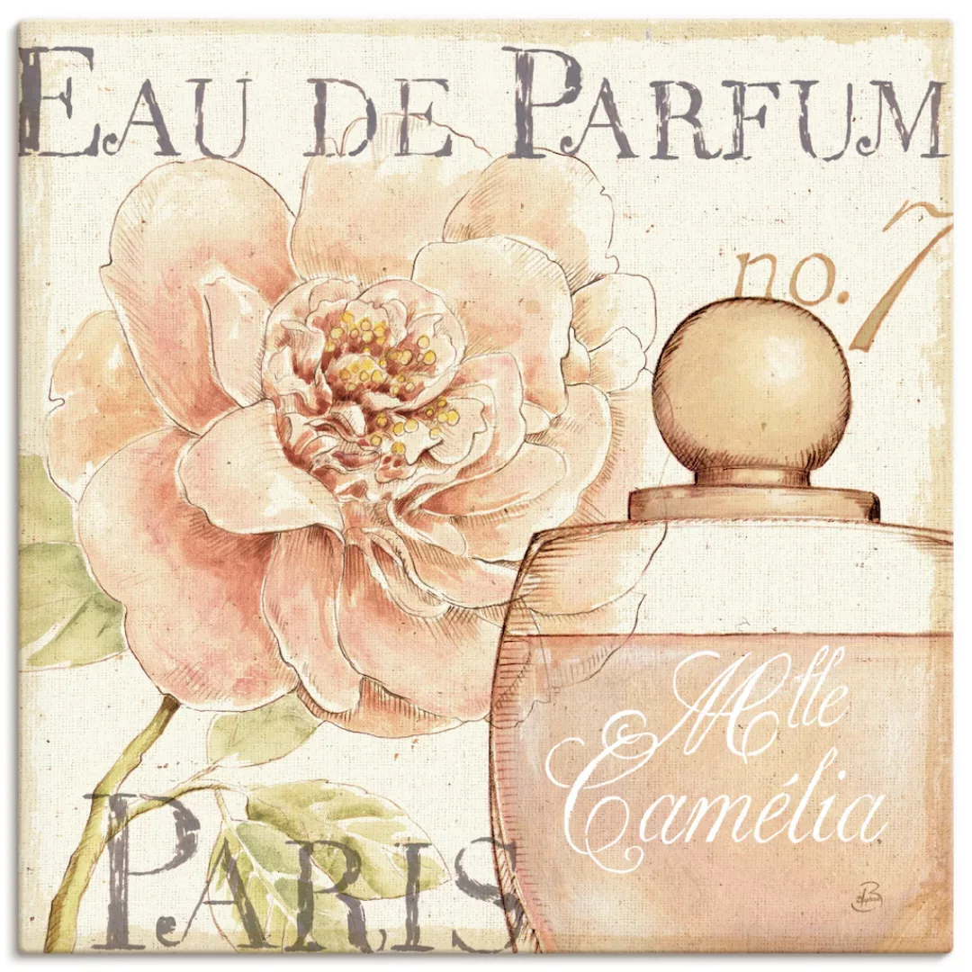 Artland Leinwandbild "Blumen und Parfum II", Schilder, (1 St.) günstig online kaufen