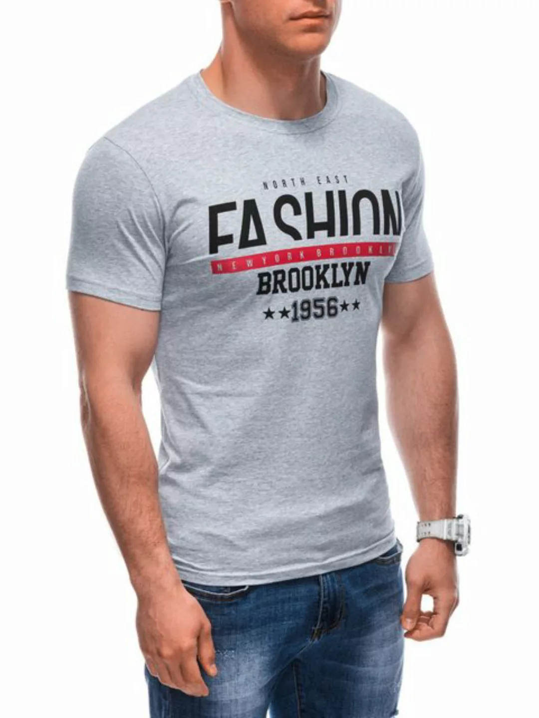 Edoti Print-Shirt Herren-T-Shirt günstig online kaufen