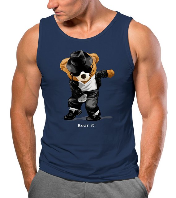 Neverless Tanktop Herren Tank-Top Shirt Jackson Bear Parodie Bear it! Teddy günstig online kaufen