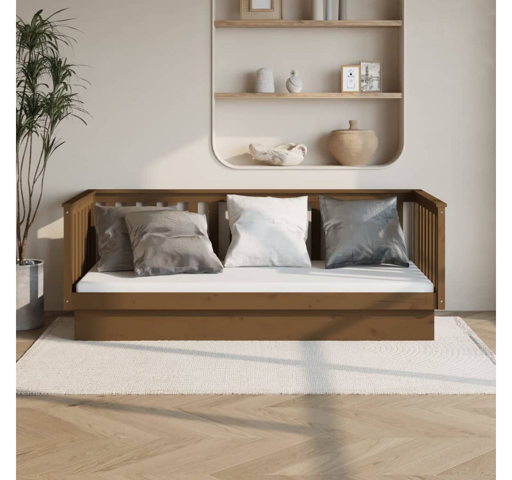 vidaXL Gästebett Gästebett Tagesbett Honigbraun 100x200 cm Massivholz Kiefe günstig online kaufen