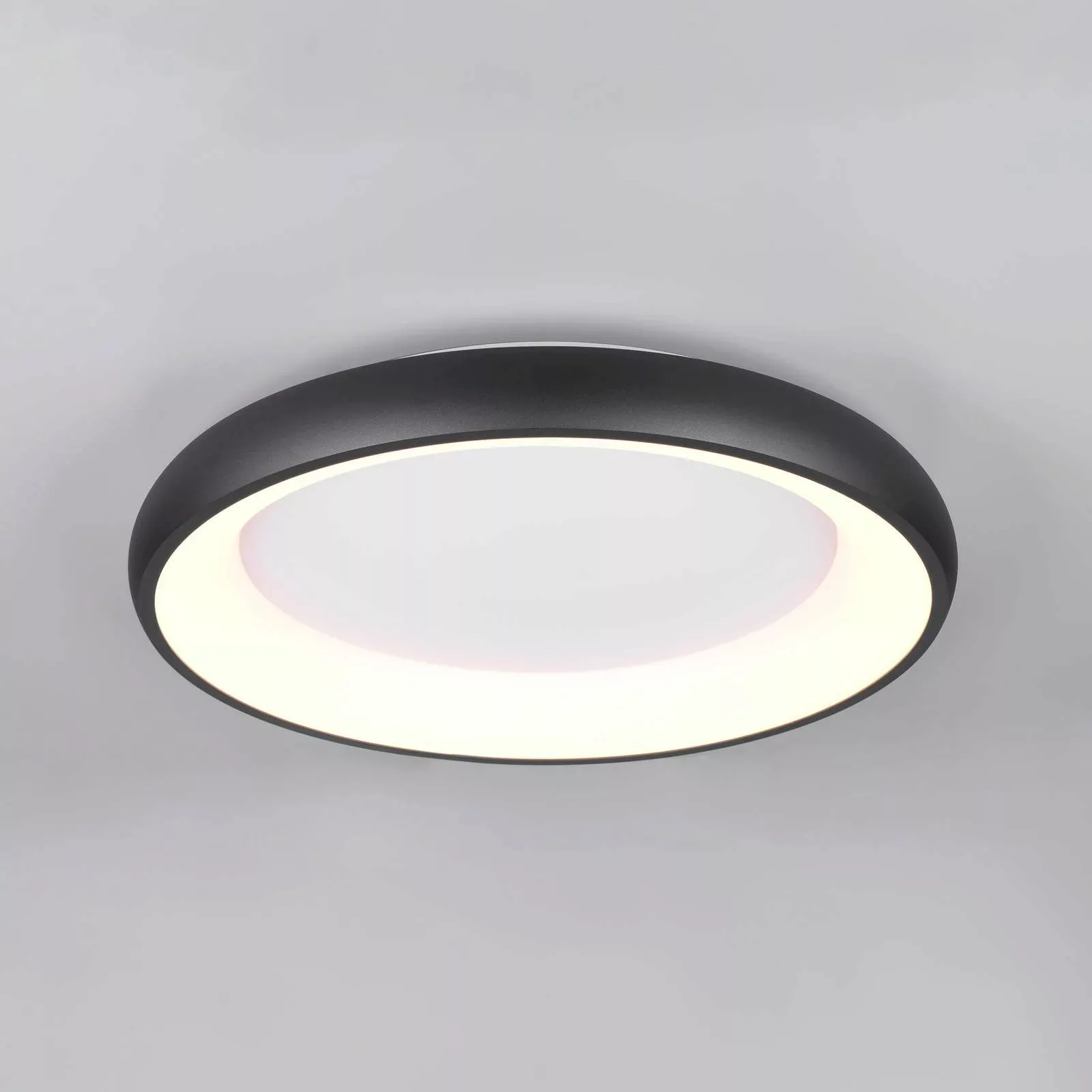 LED-Deckenlampe Cardona, Ø 62 cm, schwarz matt, Metall, CCT günstig online kaufen