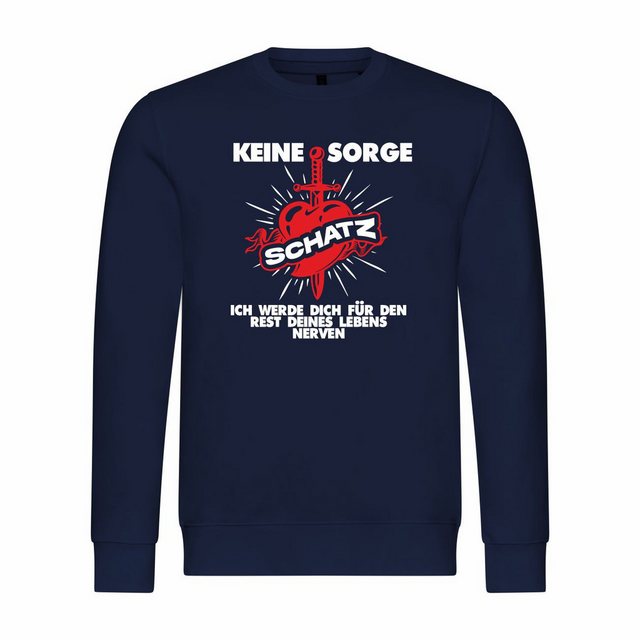 deinshirt Rundhalspullover Herren Sweatshirt Keine Sorge Schatz Mit Print M günstig online kaufen