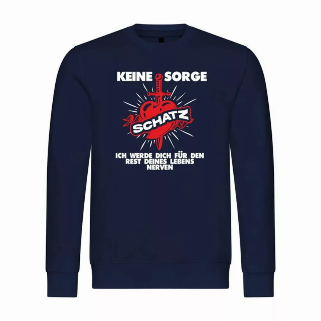 deinshirt Rundhalspullover Herren Pullover Keine Sorge Schatz Mit Print Mot günstig online kaufen