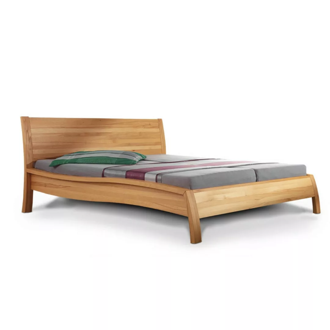 HOLZSCHMIEDE Designerbett, Massivholzbett AKZENT, 200x160cm, Kernbuche, fei günstig online kaufen