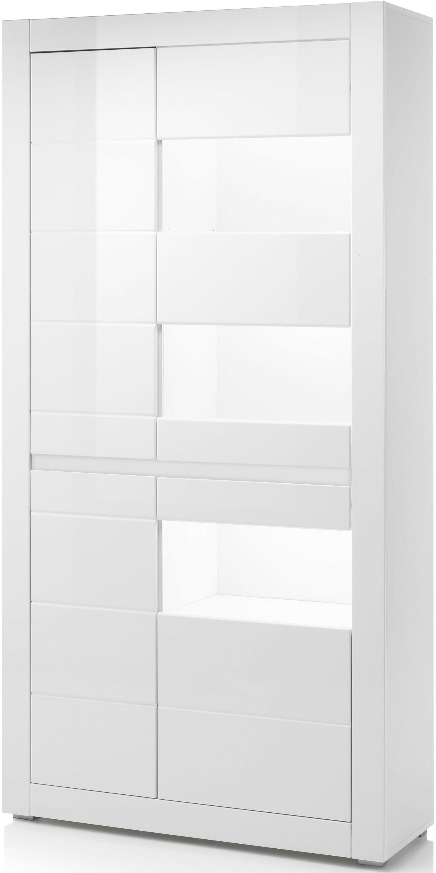 INOSIGN Vitrine "Carat", Höhe 198 cm, zwei Leisten angeliefert, 1 x grau, 1 günstig online kaufen