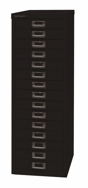 Bisley Aktenschrank MultiDrawer Schubladenschrank in Schwarz - Maße: H 86 x günstig online kaufen