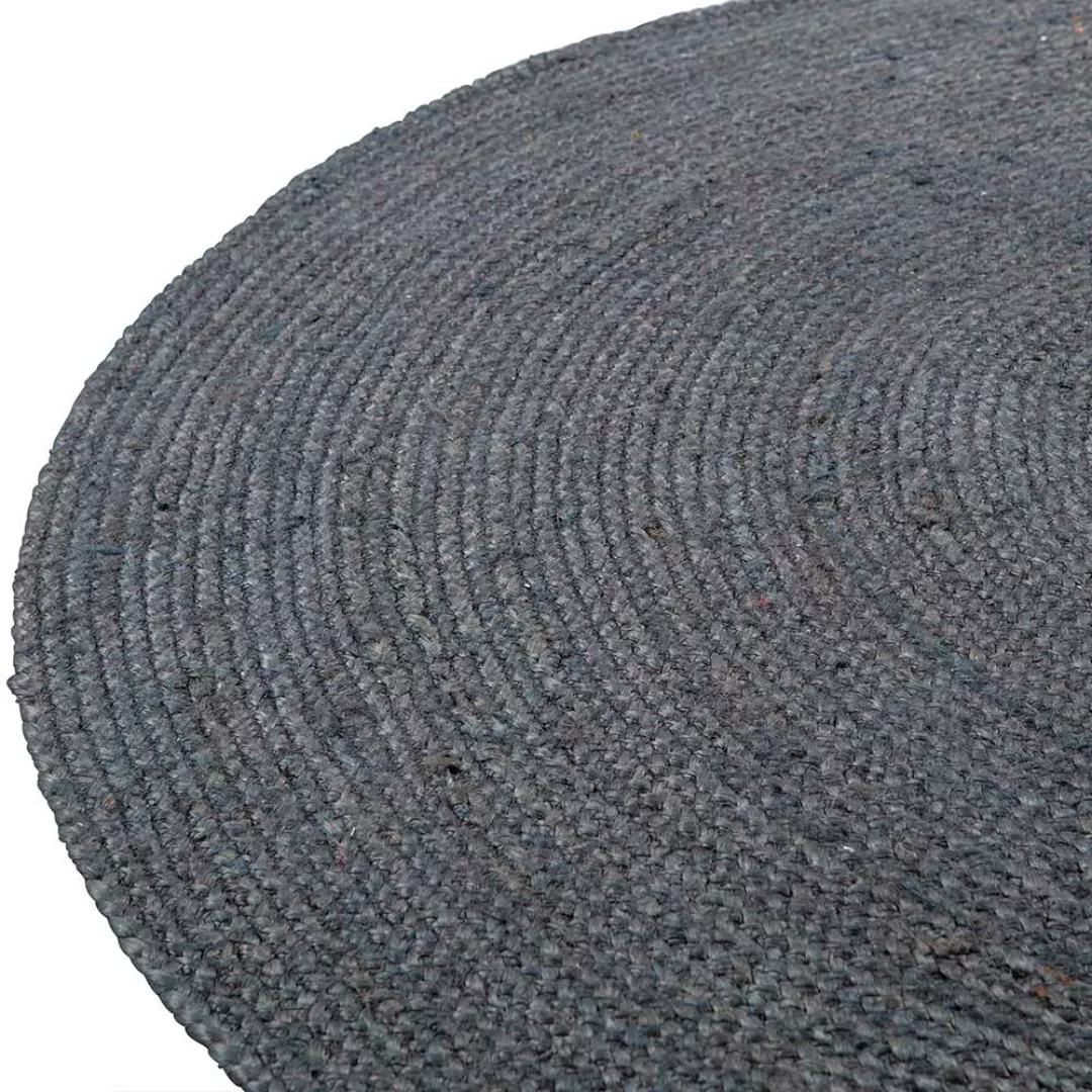 Jute Teppiche Dunkelgrau 150 cm Durchmesser modernem Design (2er Set) günstig online kaufen