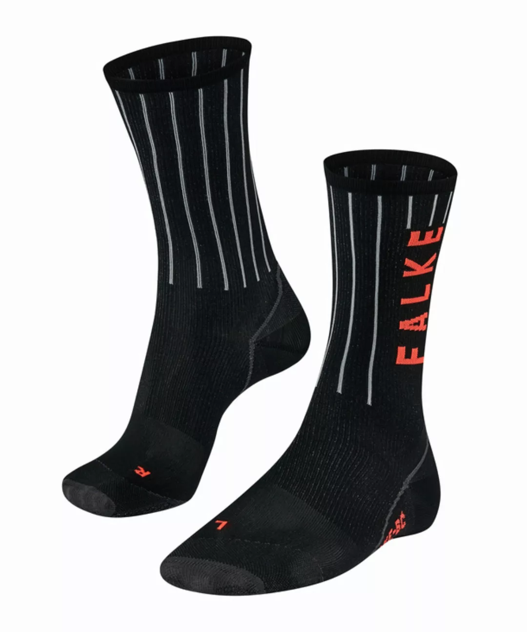 FALKE BC Impulse Stripe Biking Socken, 37-38, Schwarz, Streifen, 16876-3002 günstig online kaufen
