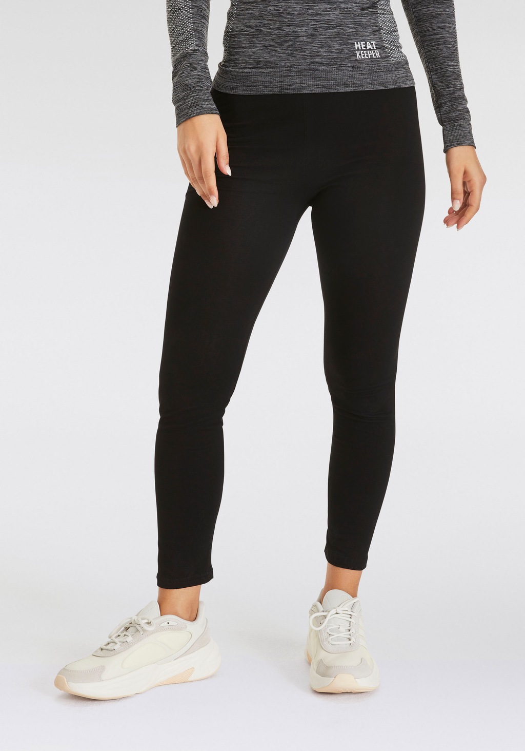 Sarlini Leggings, Elastisches Bündchen - Cotton Touch günstig online kaufen