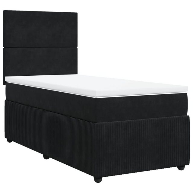 vidaXL Bett Boxspringbett mit Matratze Schwarz 90x190 cm Samt günstig online kaufen