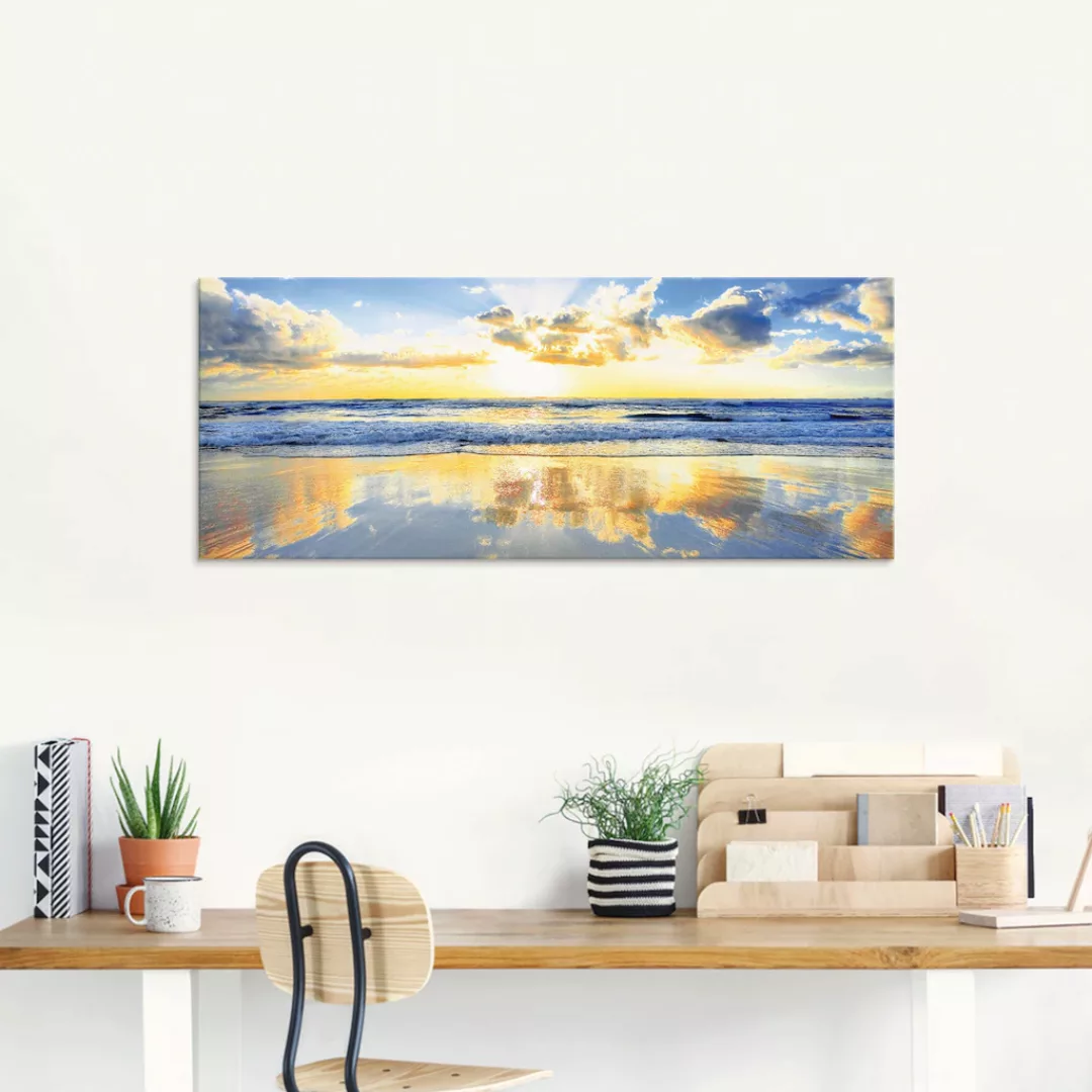 Artland Glasbild "Sonnenaufgang über dem Ozean", Himmel, (1 St.), in versch günstig online kaufen