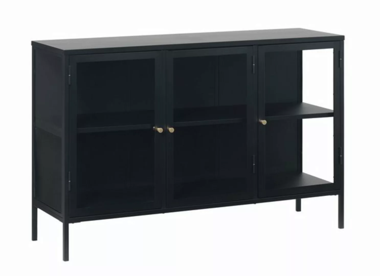 UNIQUE furniture A/S Vitrine aus Metall Schwarz Lackiert in Metall Schwarz günstig online kaufen