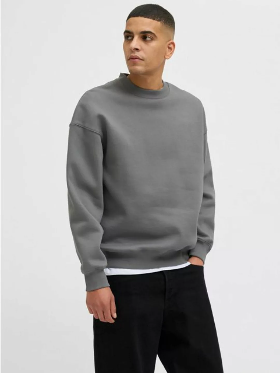 Jack & Jones Sweatshirt JJEURBAN EDGE SWEAT CREW NECK NOOS mit Rippbündchen günstig online kaufen