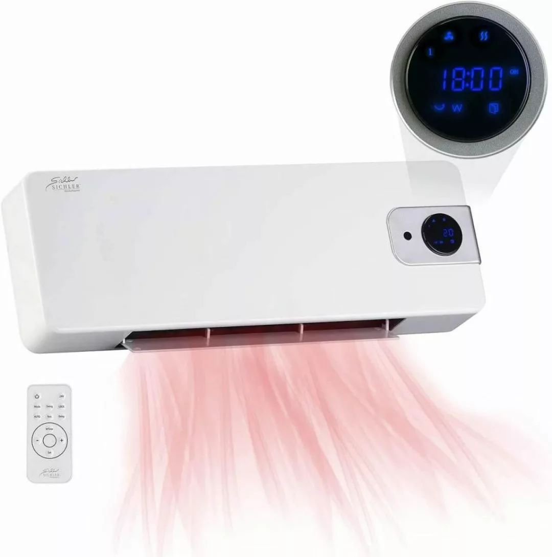 Sichler Keramikheizlüfter Keramik Wandheizlüfter LV-820.w mit günstig online kaufen