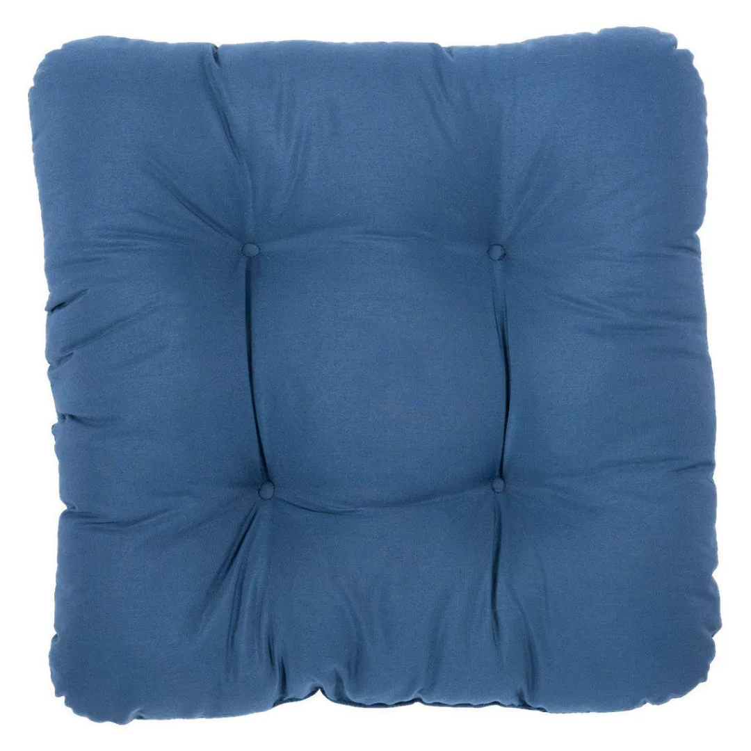 POCOline Sitzkissen blau Polyester B/H/L: ca. 38x6x38 cm günstig online kaufen