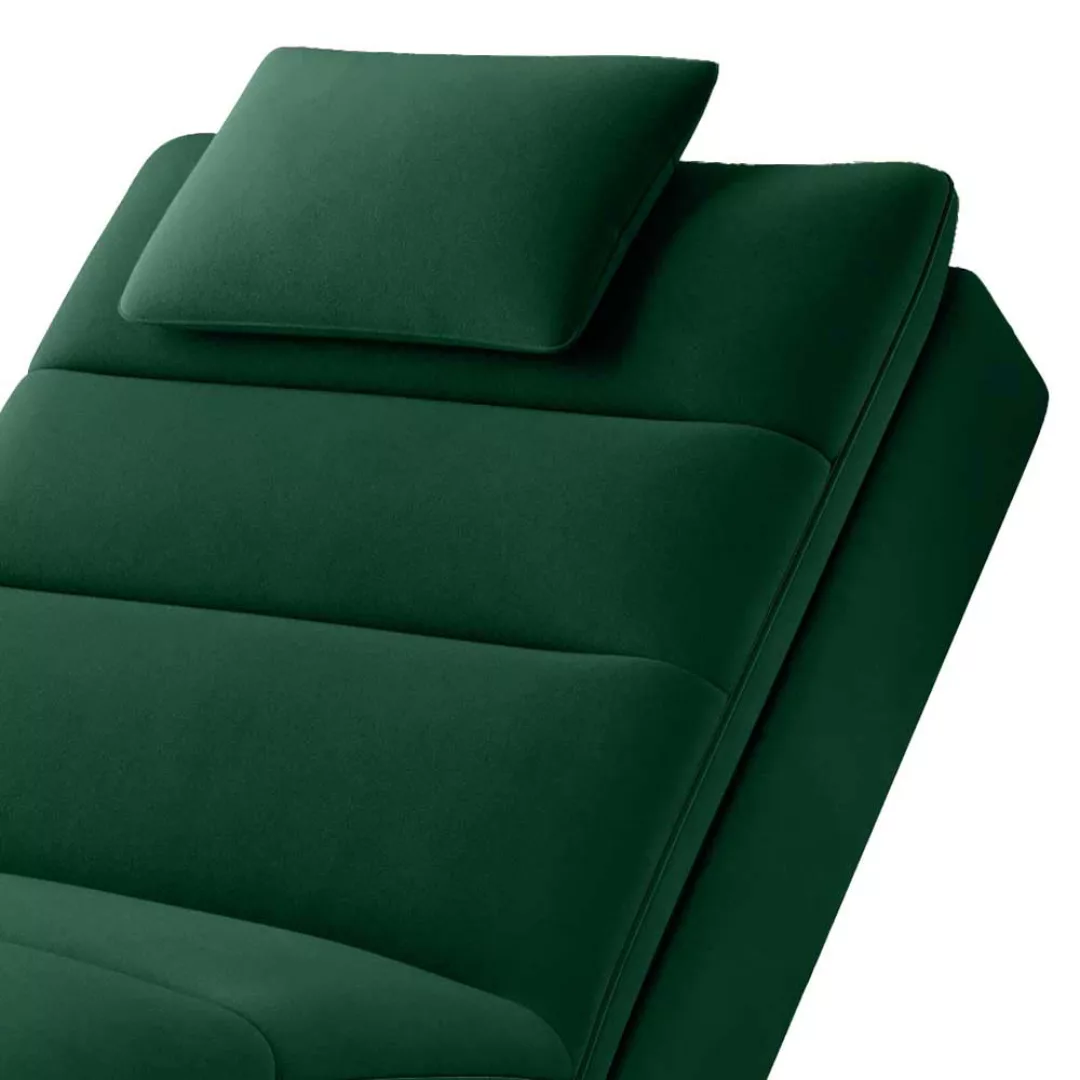Relaxliege Liegesessel aus Velours mit gepolsterter Rückenlehne günstig online kaufen