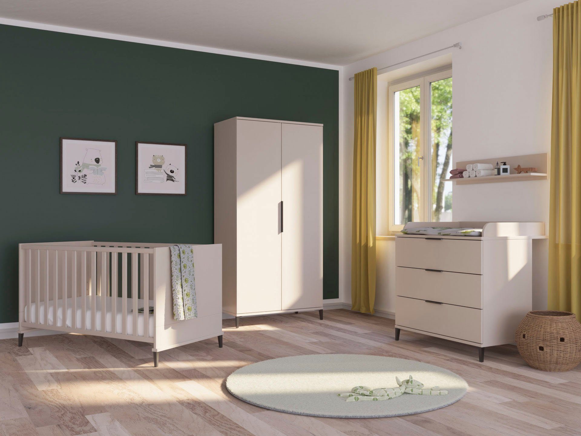 Home affaire Babybett "ARI", 4-fach höhenverstellbar, umbaubar zum Juniorbe günstig online kaufen