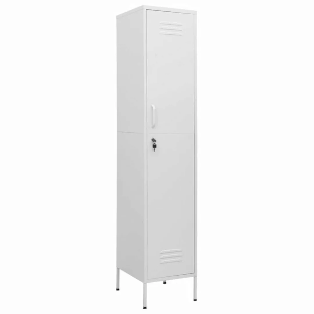 vidaXL Mehrzweckschrank Schließfachschrank Weiß 35x46x180 cm Stahl günstig online kaufen