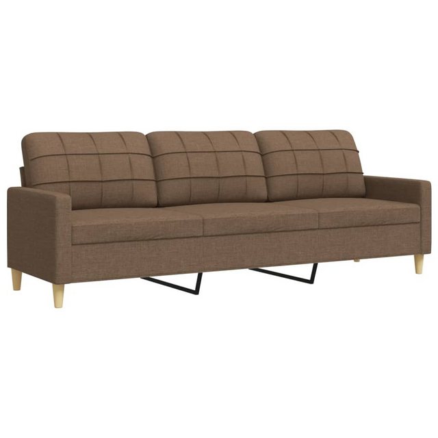 vidaXL Sofa, 3-Sitzer-Sofa Braun 210 cm Stoff günstig online kaufen