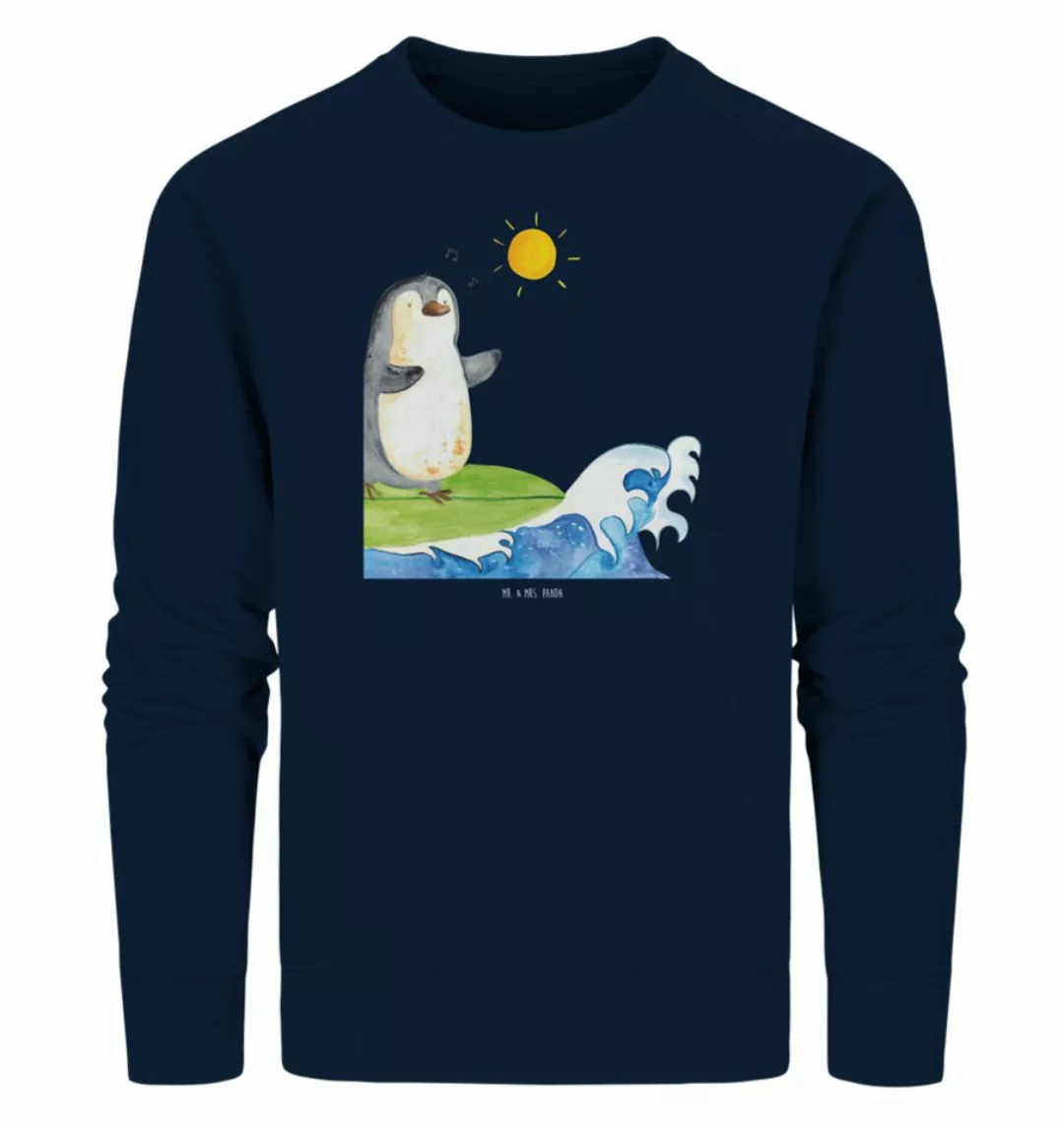 Mr. & Mrs. Panda Longpullover Größe XL Pinguin Surfer - French Navy - Gesch günstig online kaufen