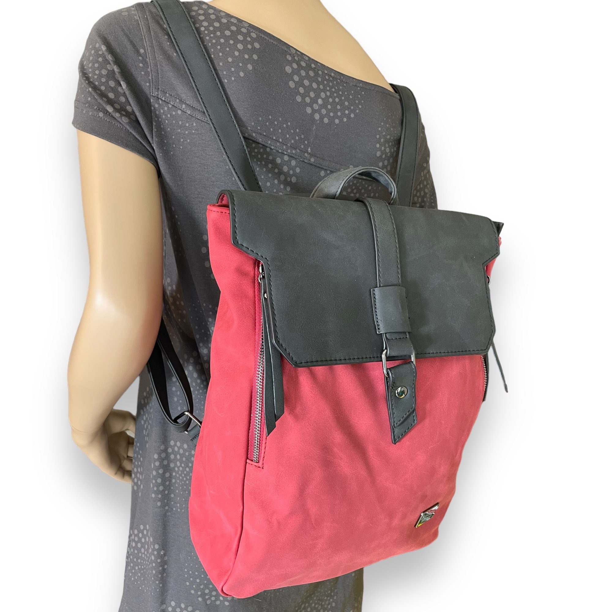Taschen4life Cityrucksack 2in1 Damen Multifunktions Rucksacktasche günstig online kaufen