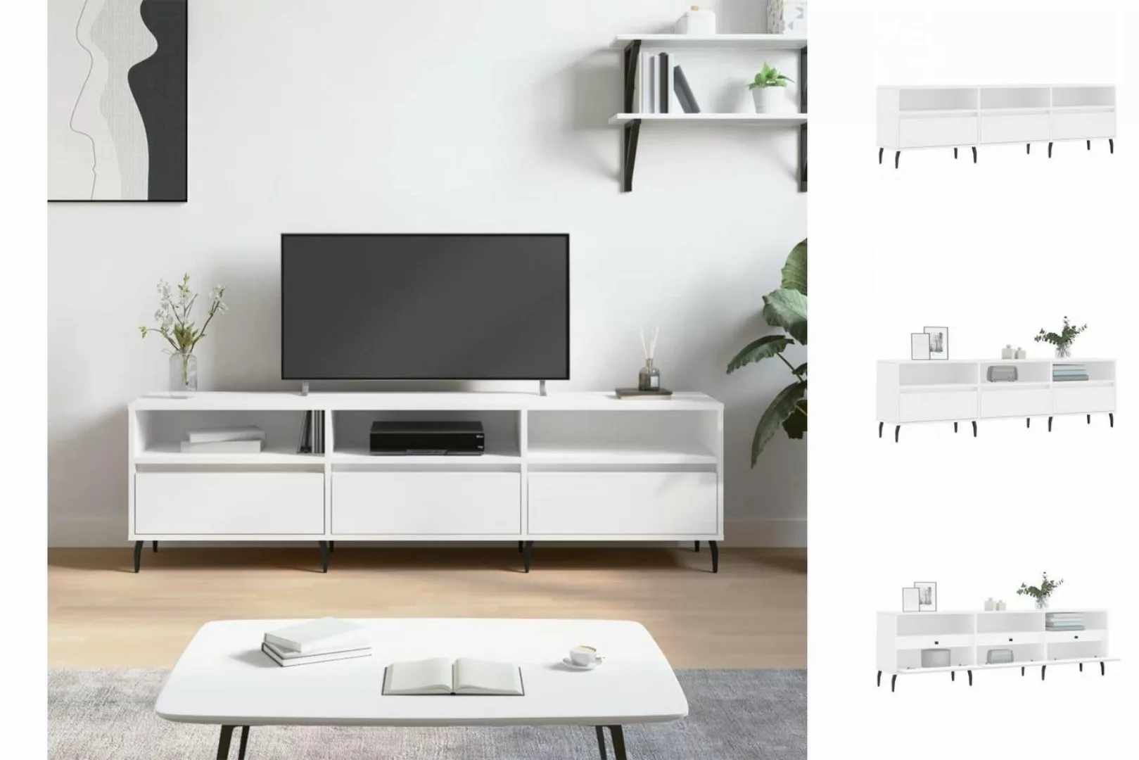 vidaXL TV-Schrank TV-Schrank Weiß 150x30x44,5 cm Spanplatte günstig online kaufen