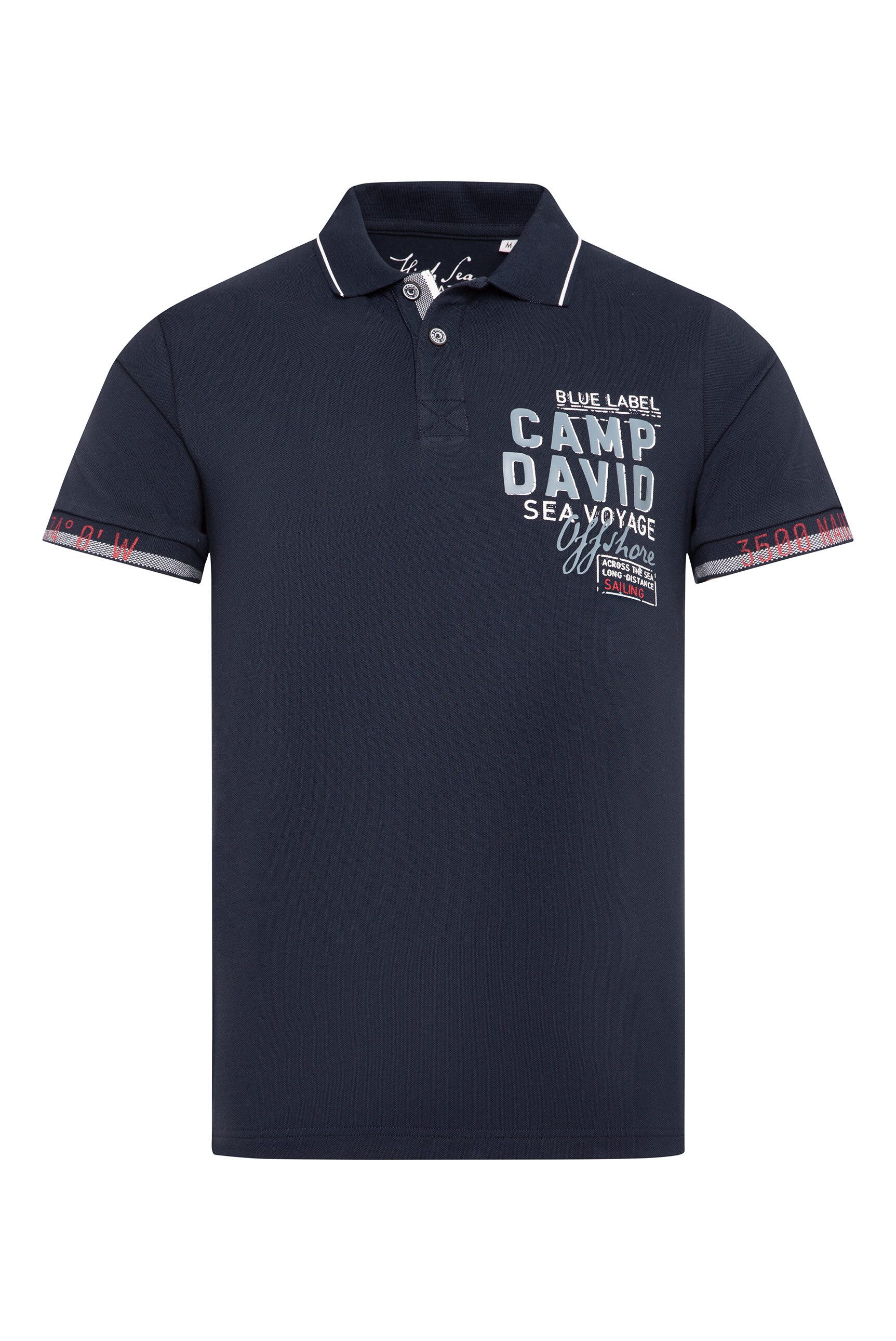 CAMP DAVID Poloshirt, mit Seitenschlitze günstig online kaufen