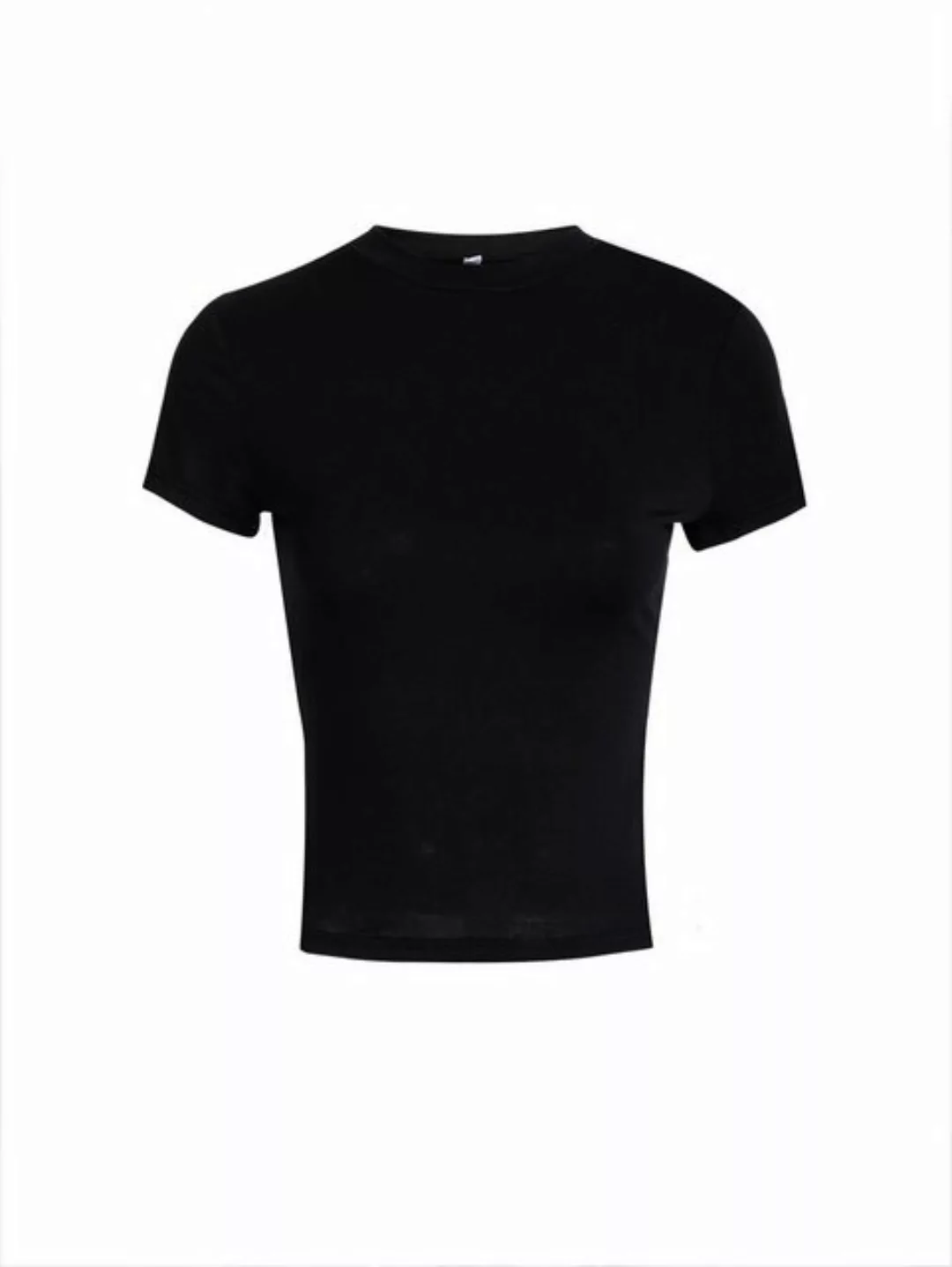 RUZU UG Kurzarmbluse Einfarbiges, schmales Kurzarm-T-Shirt für Frühling und günstig online kaufen