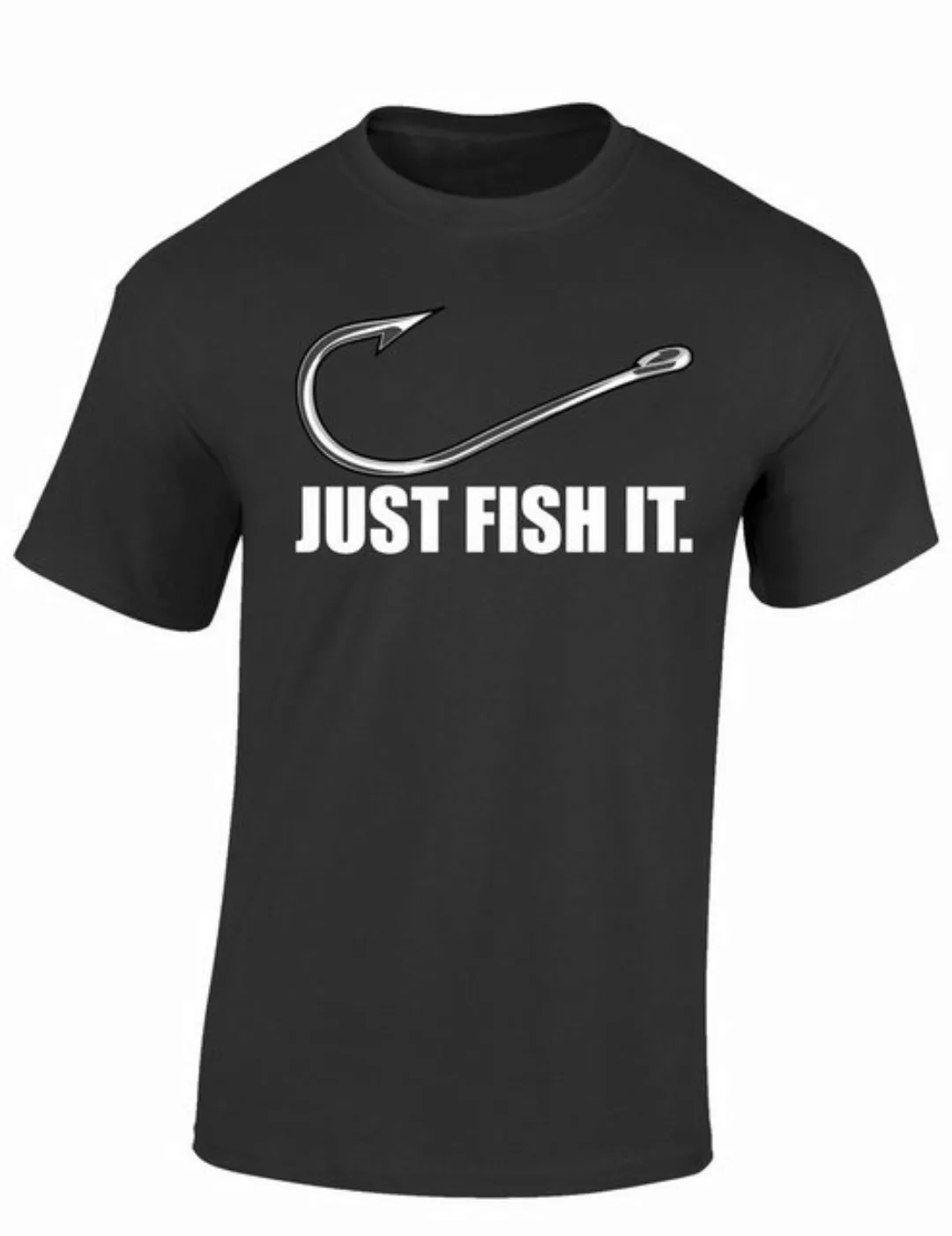 Baddery Print-Shirt Angel Tshirt : "Fish it" - Angler T-Shirt Männer - Angl günstig online kaufen