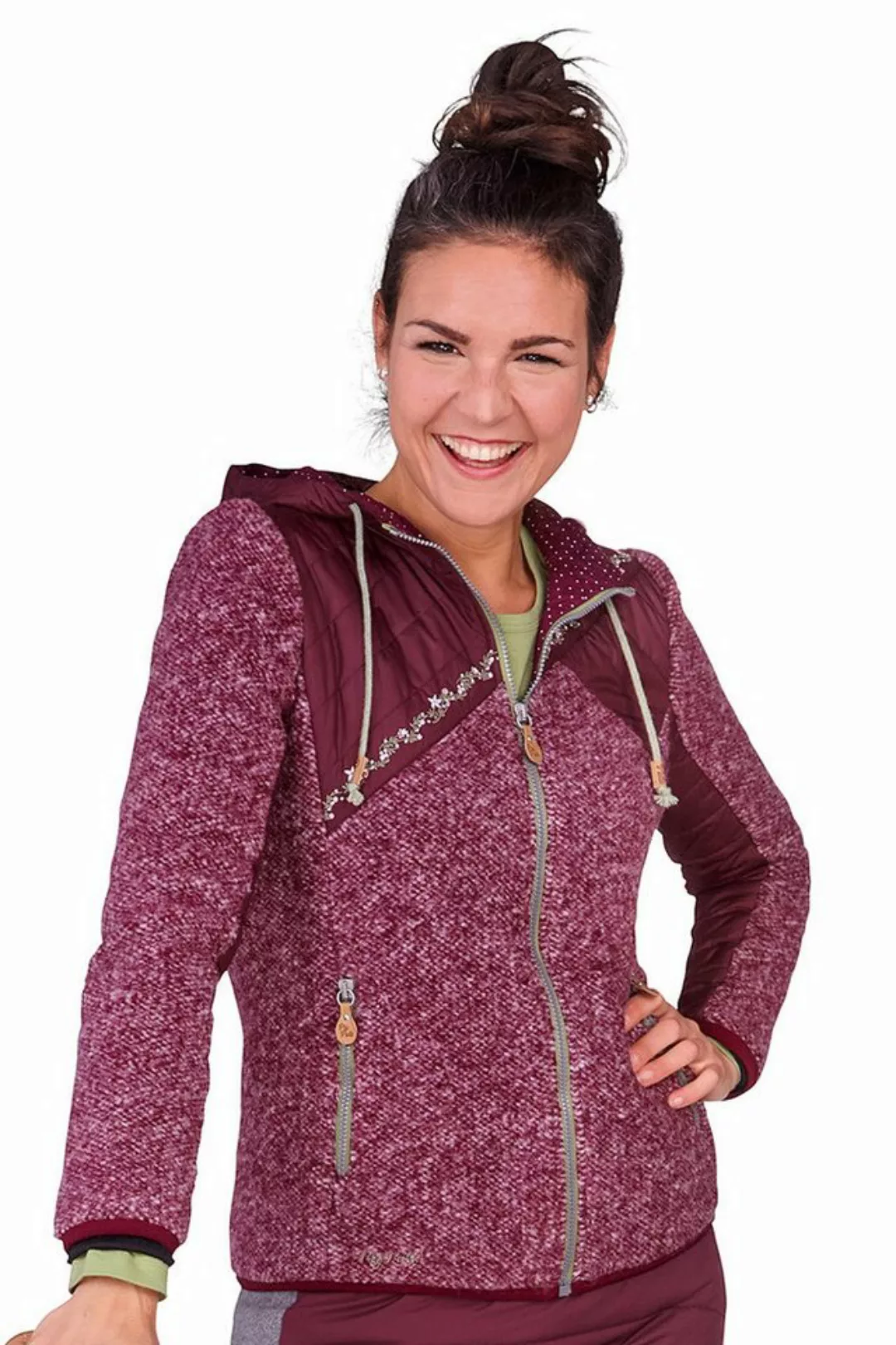 Piz Palü Outdoorbluse Outdoorjacke Damen - HARBURG - aubergine günstig online kaufen