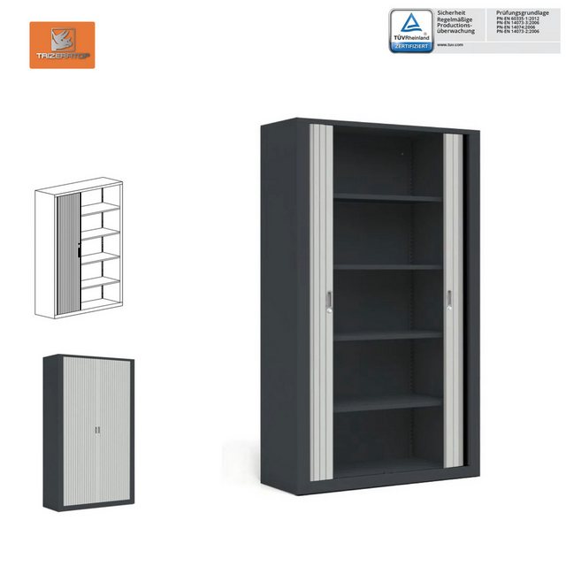 TRIZERATOP Aktenschrank Aktenschrank 120x45x200 cm 71kg Rolladenschrank günstig online kaufen