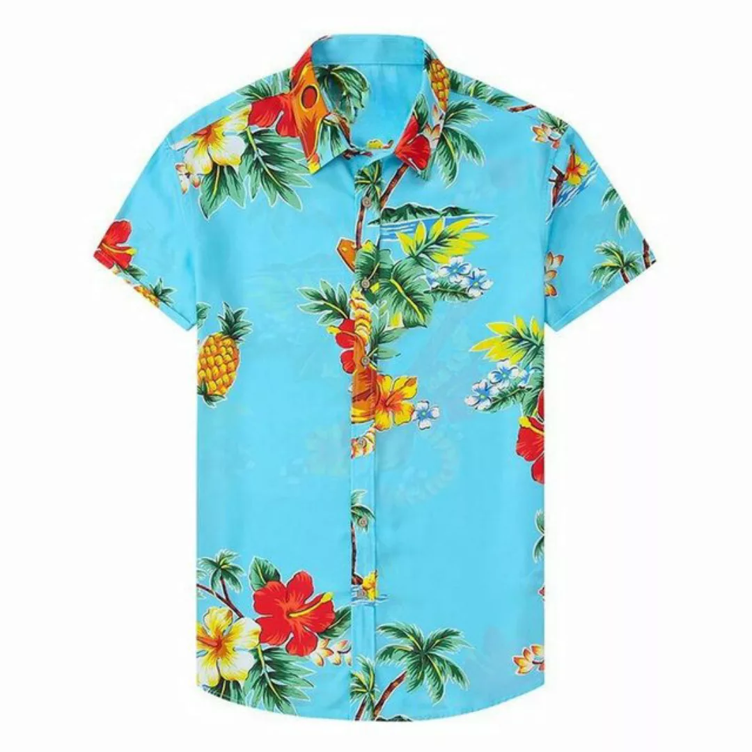 AUKUU Hawaiihemd Bedruckte Hemden für Herren, lässige kurze Ärmel, Sommerob günstig online kaufen