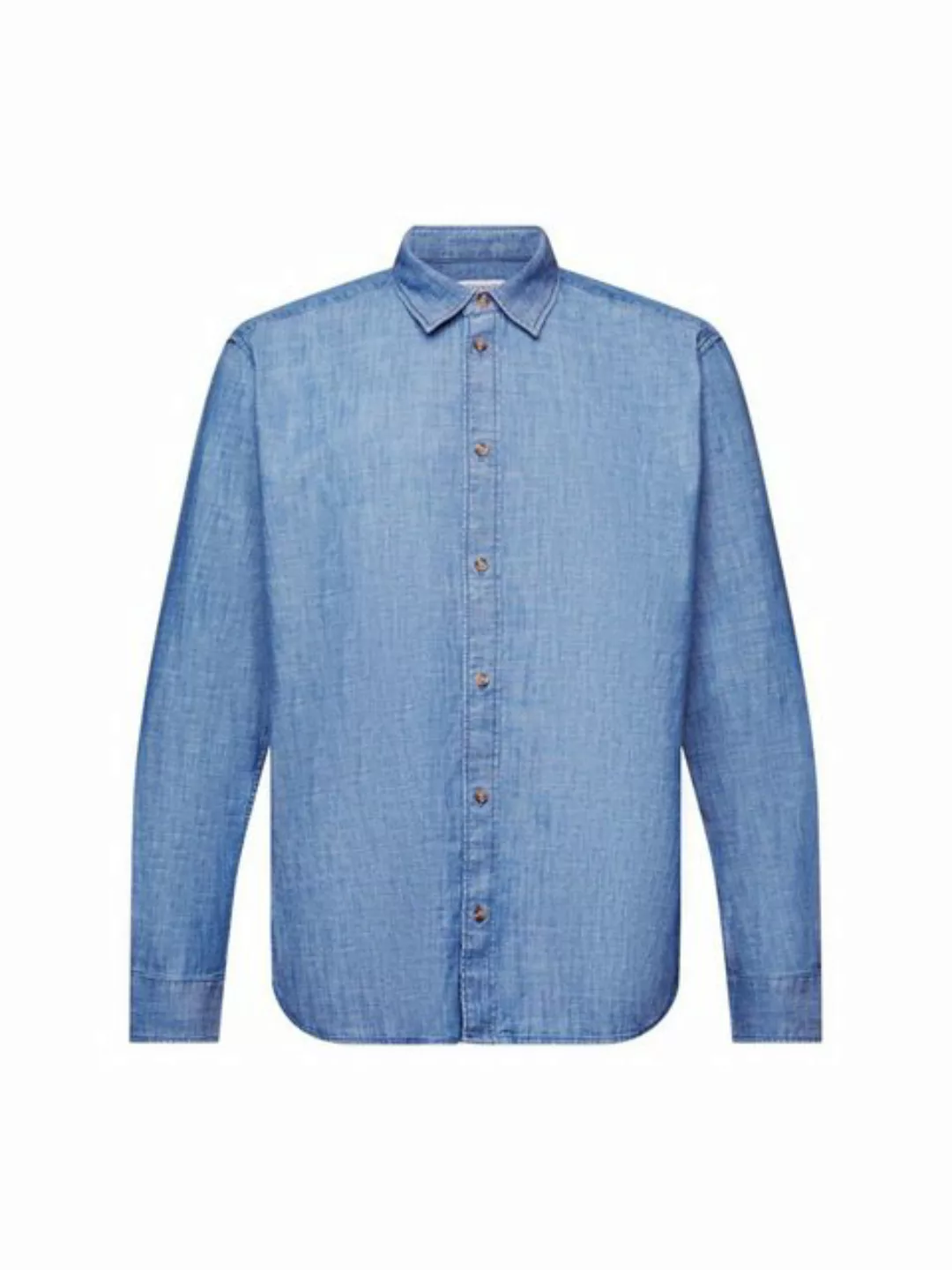 Esprit Langarmhemd Chambray Button-Down-Hemd günstig online kaufen