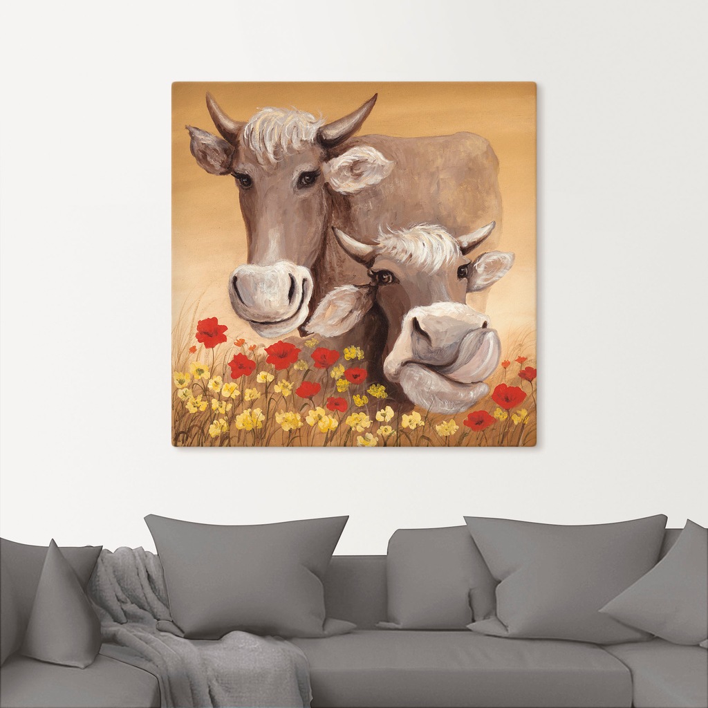 Artland Leinwandbild "Kühe", Haustiere, (1 St.), auf Keilrahmen gespannt günstig online kaufen