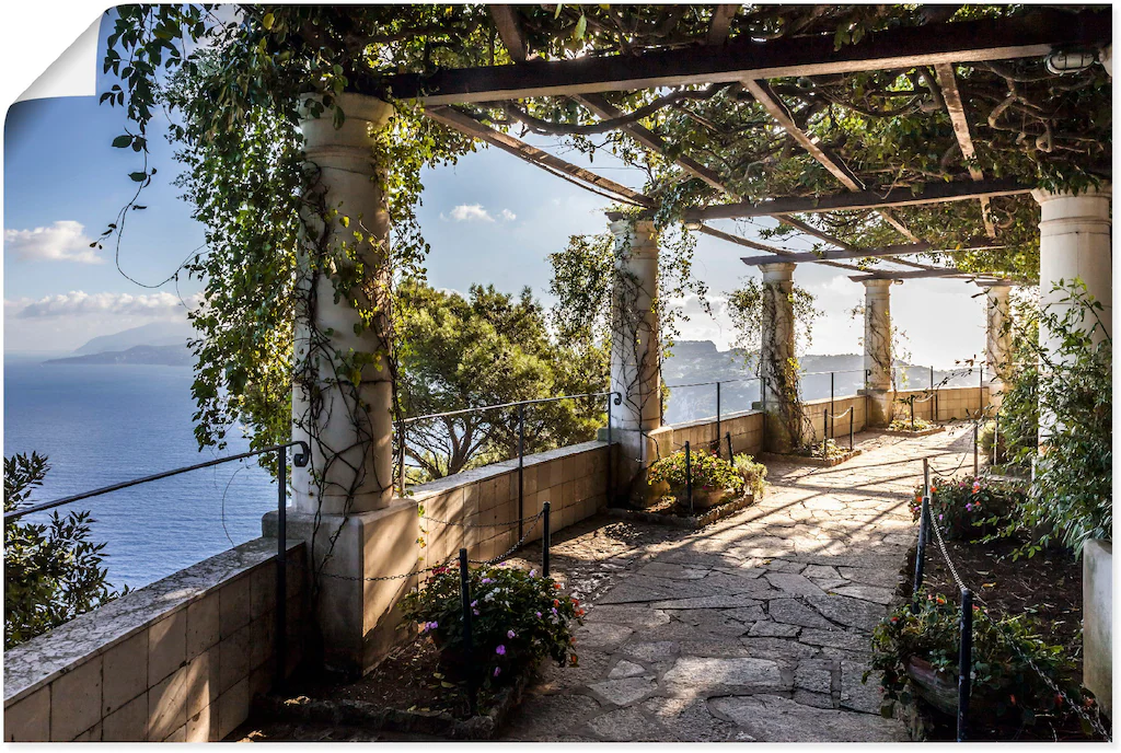Artland Wandbild »Garten der Villa San Michele auf Capri«, Gebäude, (1 St.) günstig online kaufen