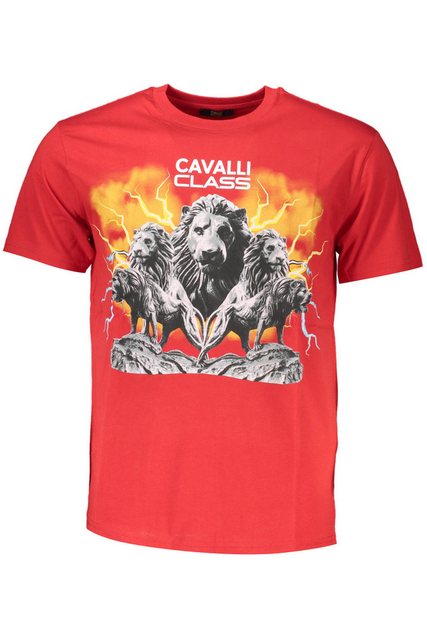 Cavalli Class T-Shirt Herren T-Shirt Rot: Regular Fit, Kurzarm, Rundhals günstig online kaufen