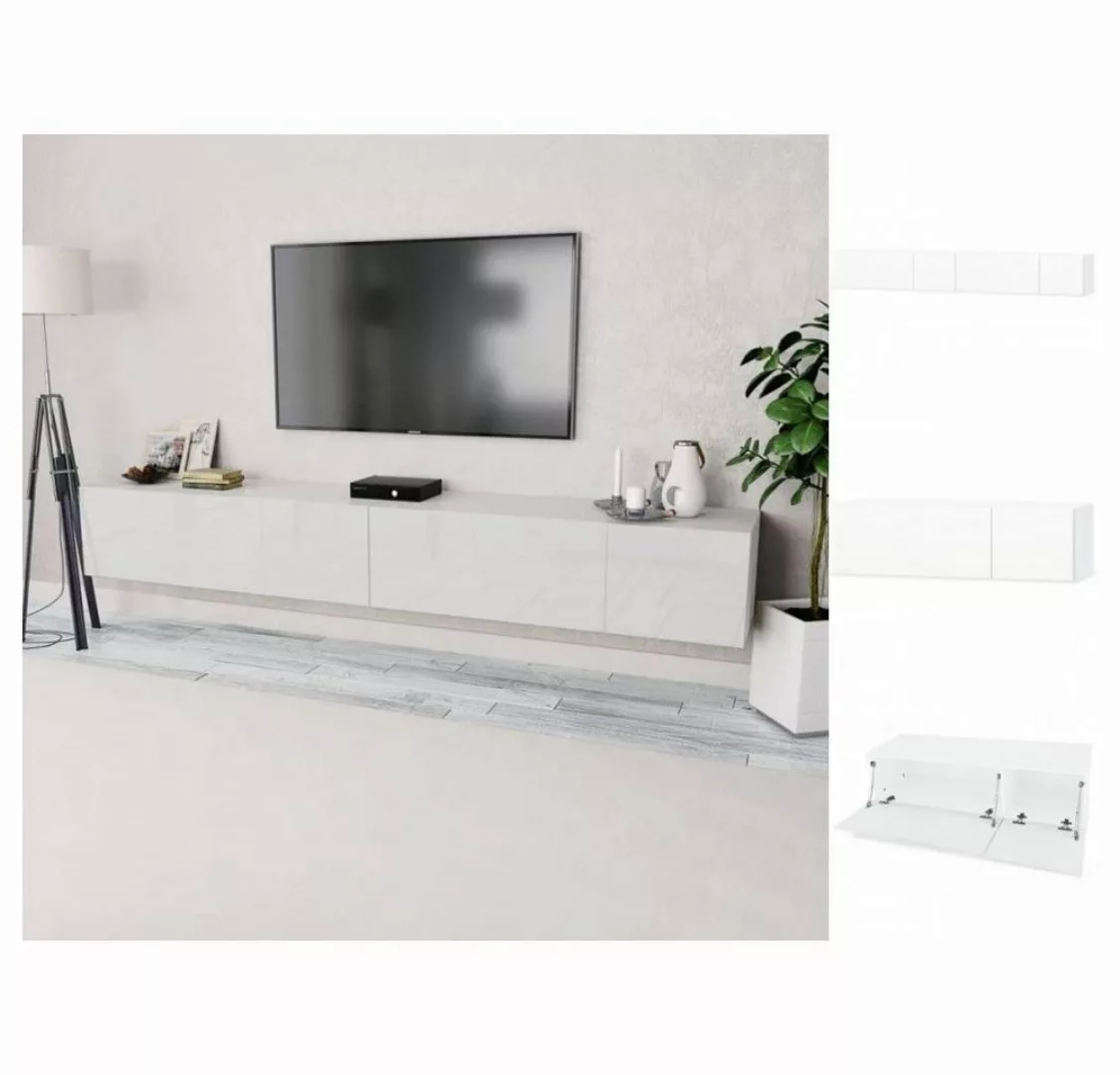 vidaXL TV-Schrank TV-Schränke 2 Stk Spanplatte 120 x 40 x 34 cm Hochglanz W günstig online kaufen