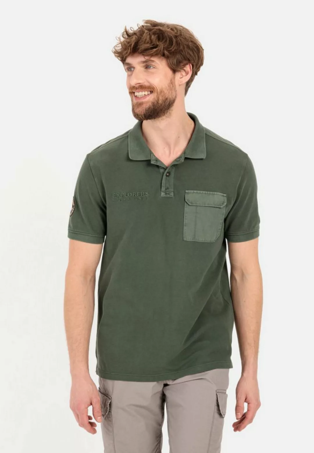 camel active Poloshirt im Garment-Dye-Look günstig online kaufen