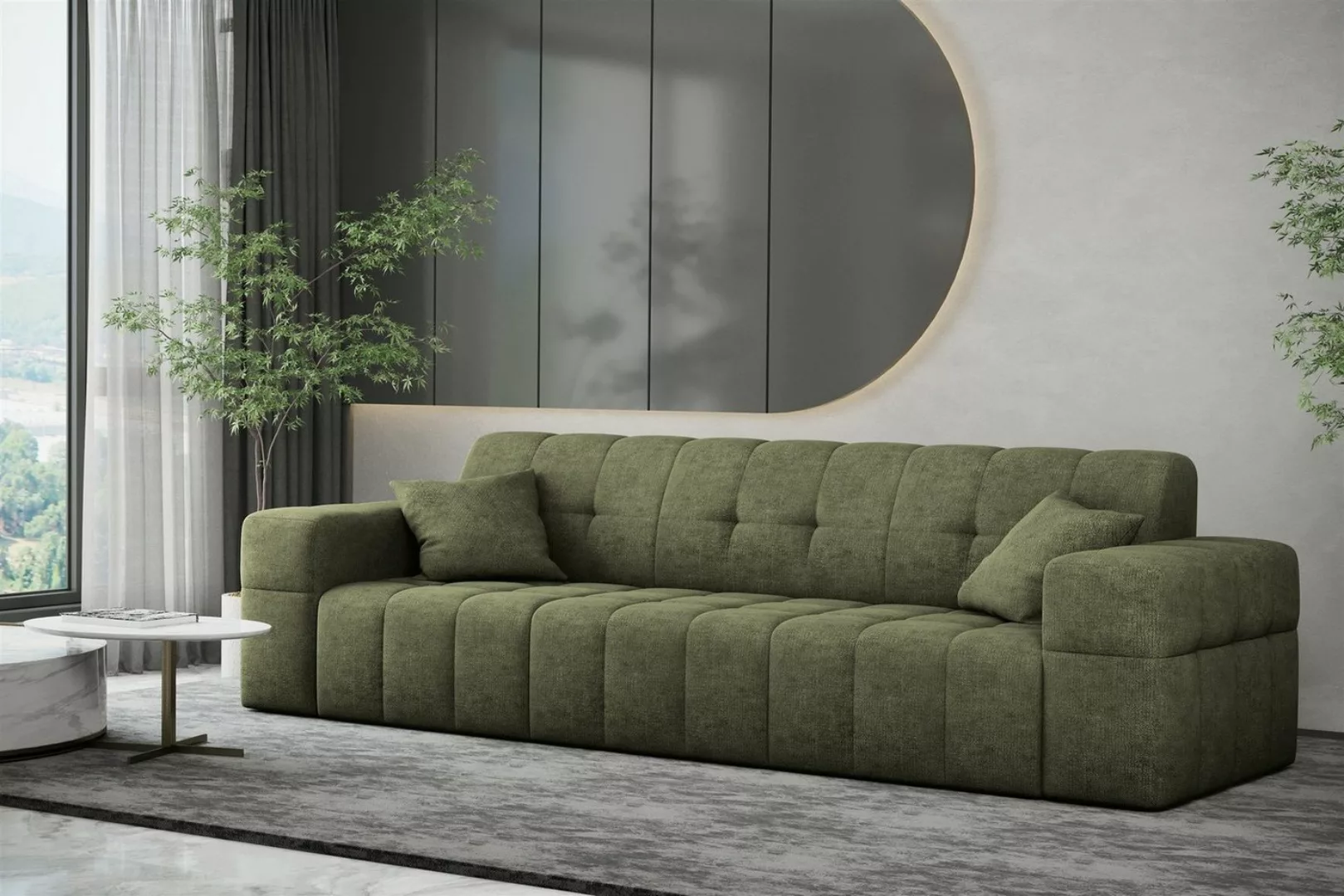 Fun Möbel Sofa Sofa Designer-Sofa NANCY 3-Sitzer in Stoff Harmony, Rundumbe günstig online kaufen