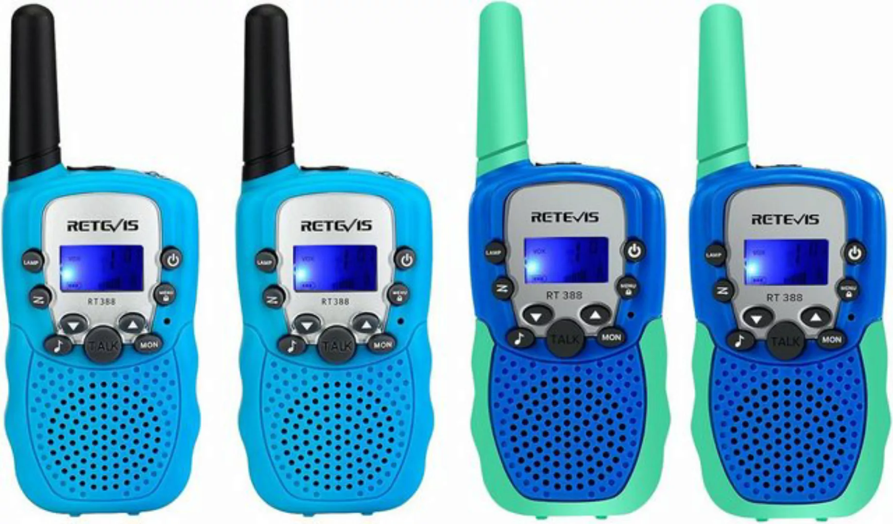 Retevis Walkie Talkie Kinder RT388 Funkgeräte PMR446,VOX,10 Ruftöne, LCD Di günstig online kaufen