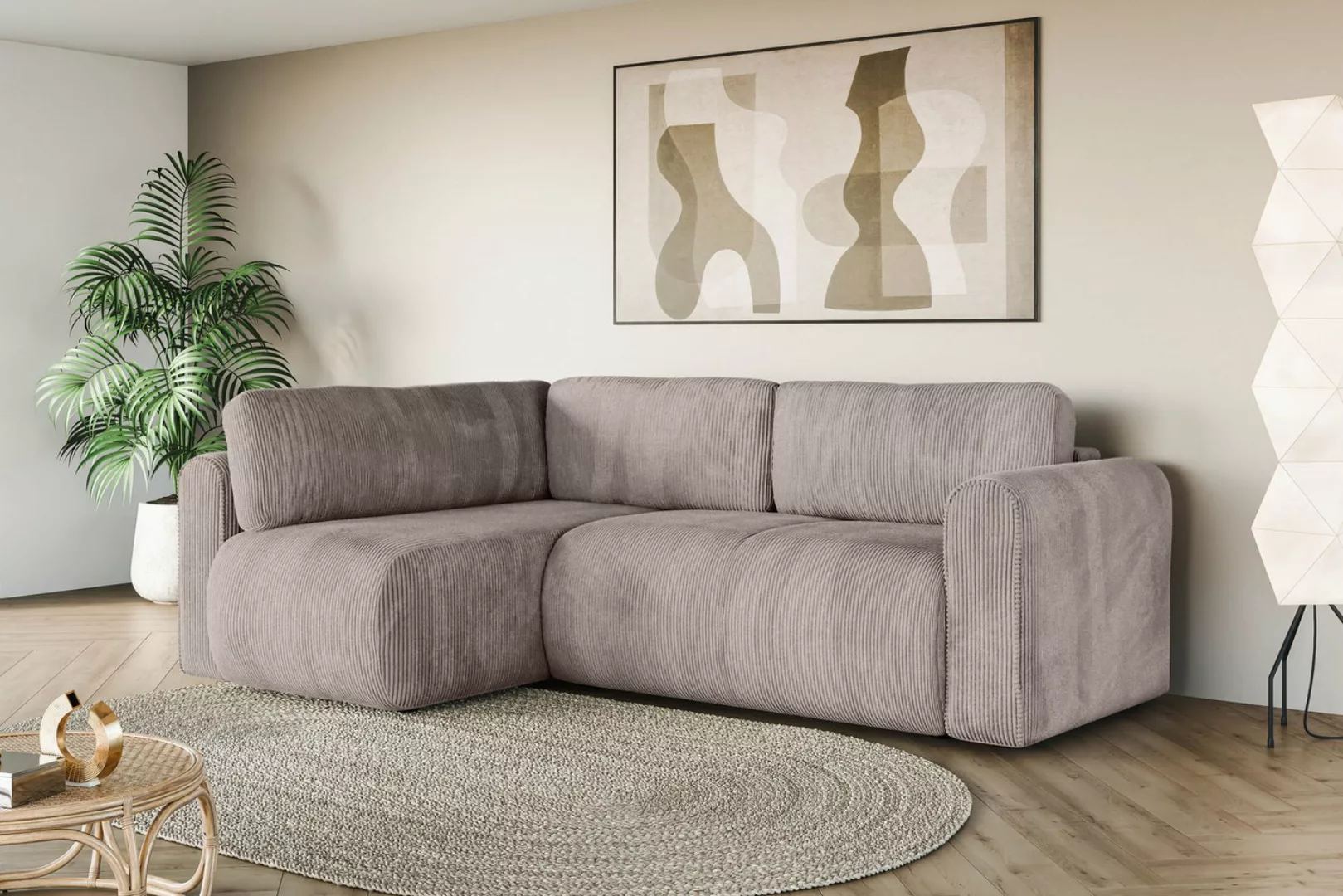 INOSIGN Ecksofa Ecksofa Zacharia wahlweise mit Bettfunktion, BxTxH 250x166x günstig online kaufen