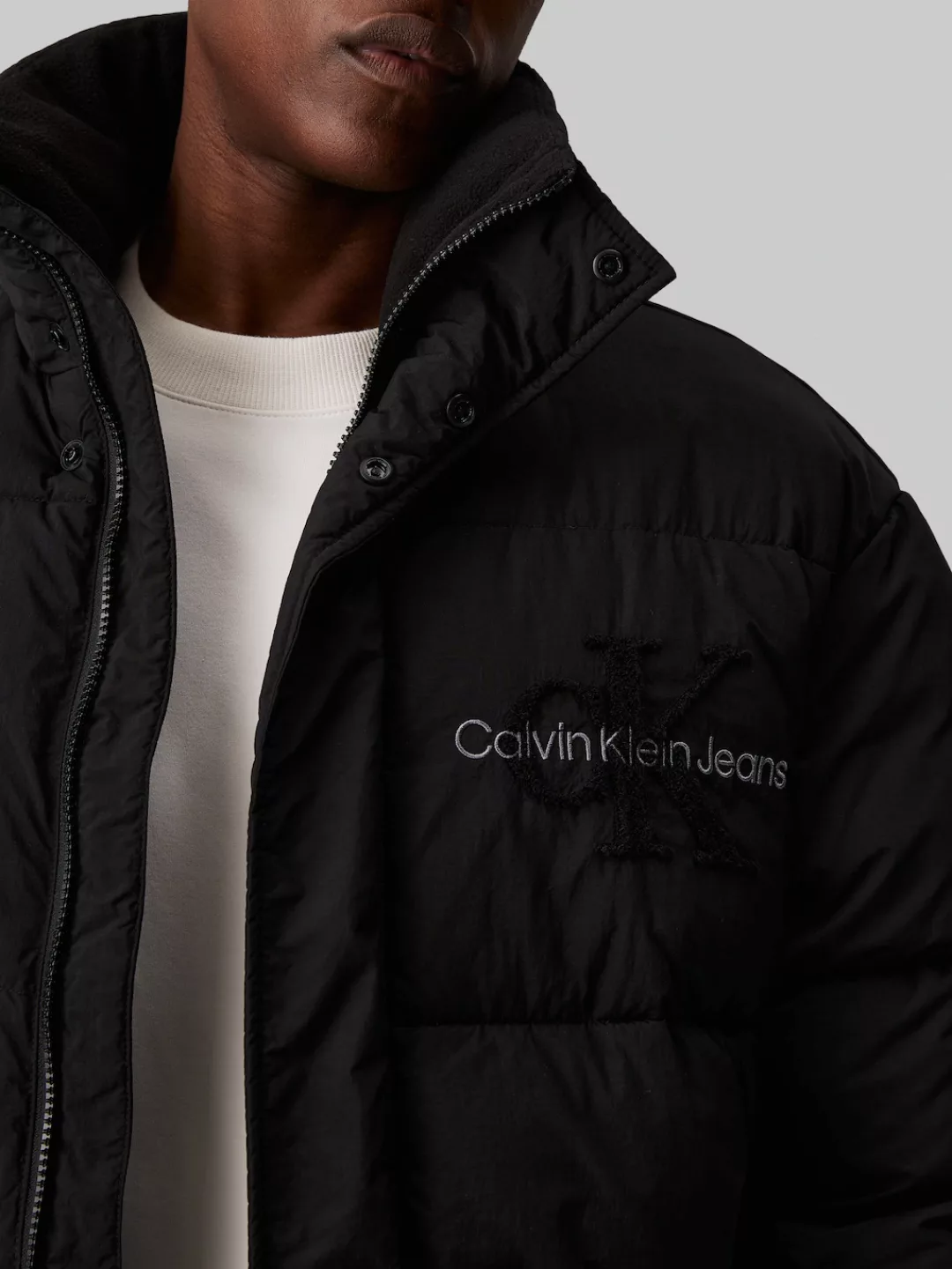 Calvin Klein Jeans Outdoorjacke CHENILLE PUFFER mit Logopatch günstig online kaufen