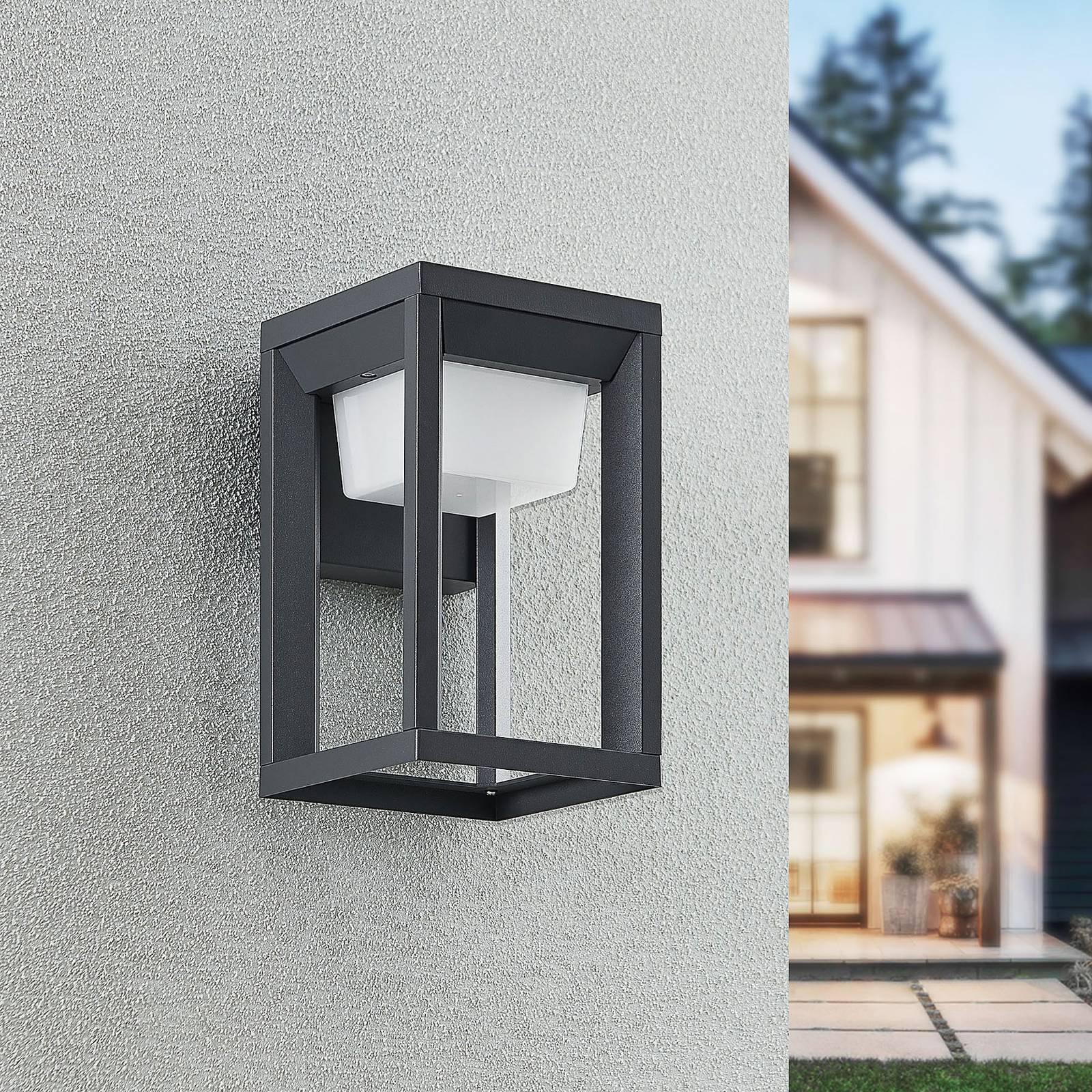 Prios Gamion LED-Außenwandlampe aus Aluminium günstig online kaufen