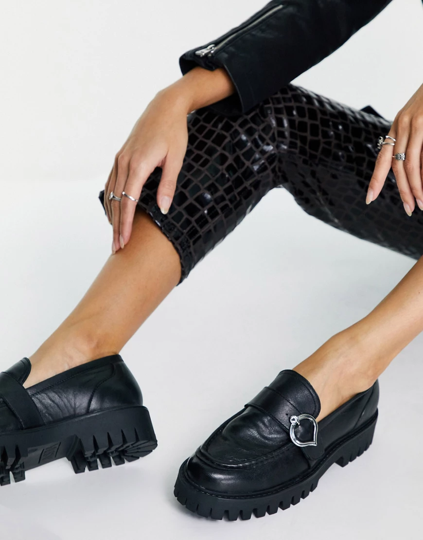 ASRA – Fantasy – Robuste Loafer aus schwarzem Leder günstig online kaufen