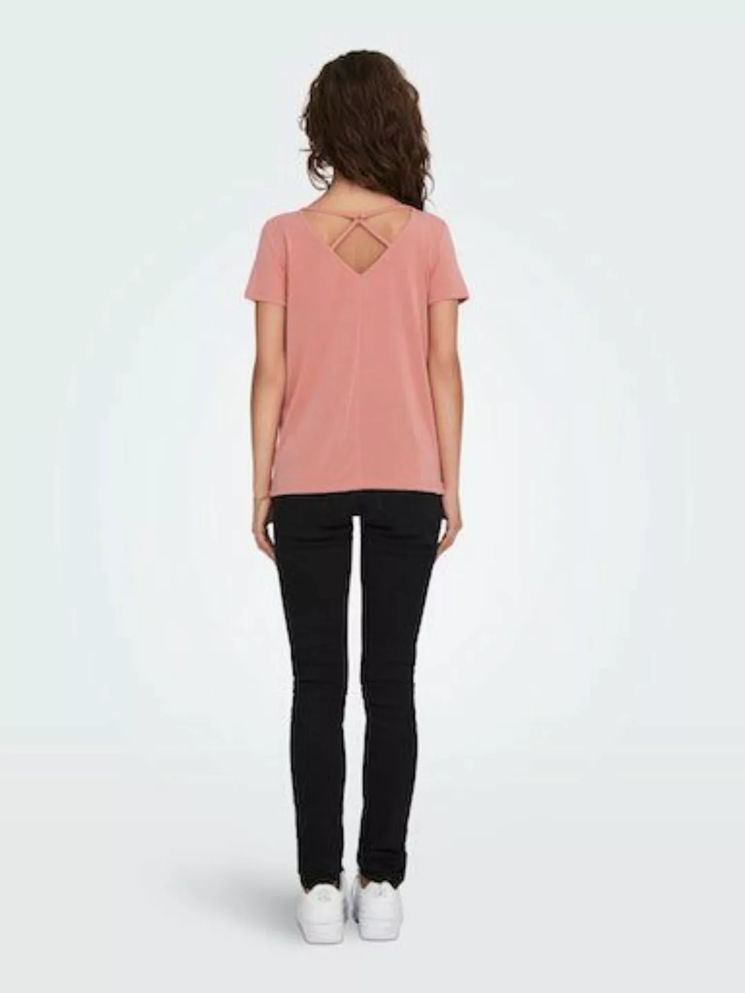 ONLY Kurzarmshirt ONLFREE LIFE S/S O-STRING MODAL TOP JRS mit Rückenausschn günstig online kaufen