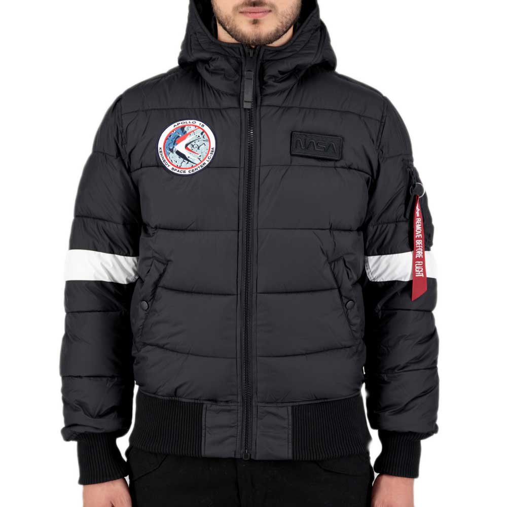 Alpha Industries Hooded Puffer Fd Nasa Jacke 2XL Black günstig online kaufen