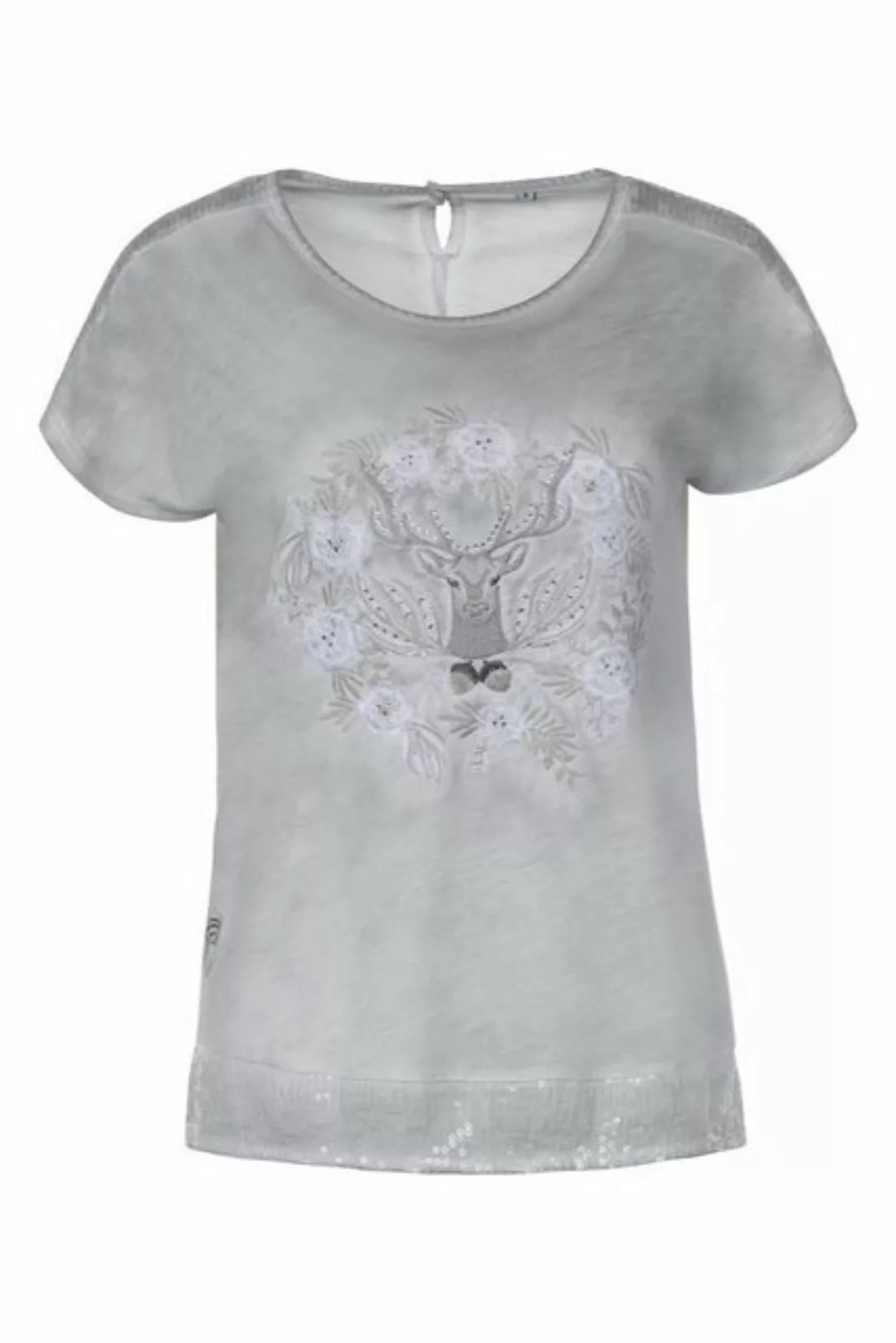 MarJo Trachtenshirt Trachtenshirt Damen - BIENCHEN - mercury, weiß günstig online kaufen