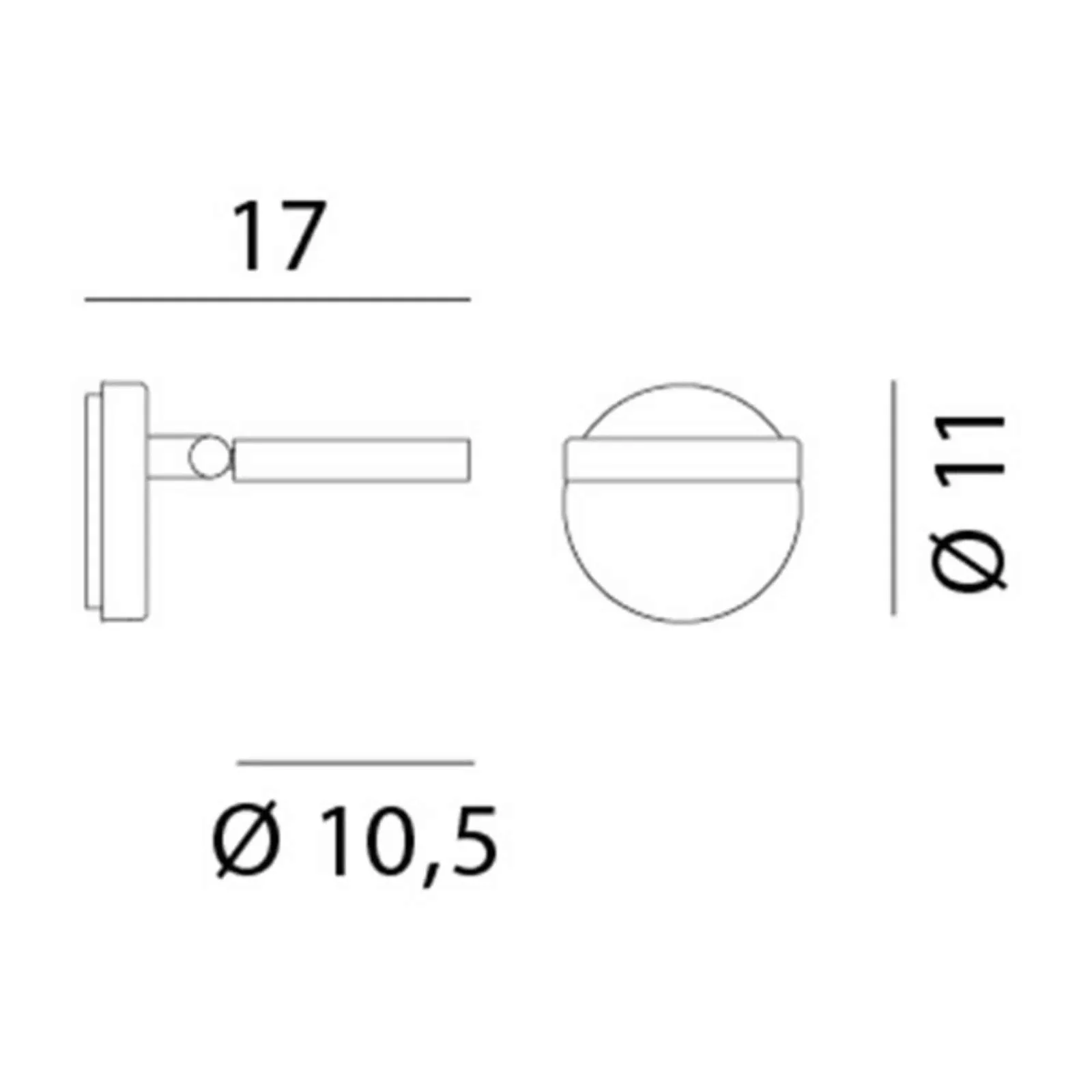 Rotaliana - String H0 Dim To Warm LED Wandleuchte - schwarz matt/Kabel silb günstig online kaufen