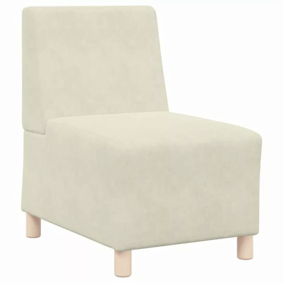 vidaXL Sofa Sessel Creme 55 cm Samt günstig online kaufen